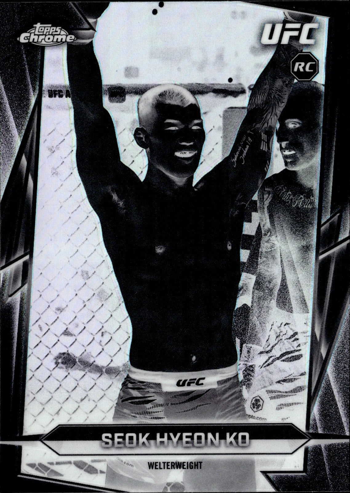 Seok Hyeon Ko Negative Refractor 104 Topps Chrome UFC   Negative Refractor NM0