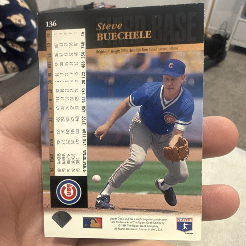 Upper Deck 1994 Collector's Choice Base Set Steve Buechele Chicago Cubs #1361