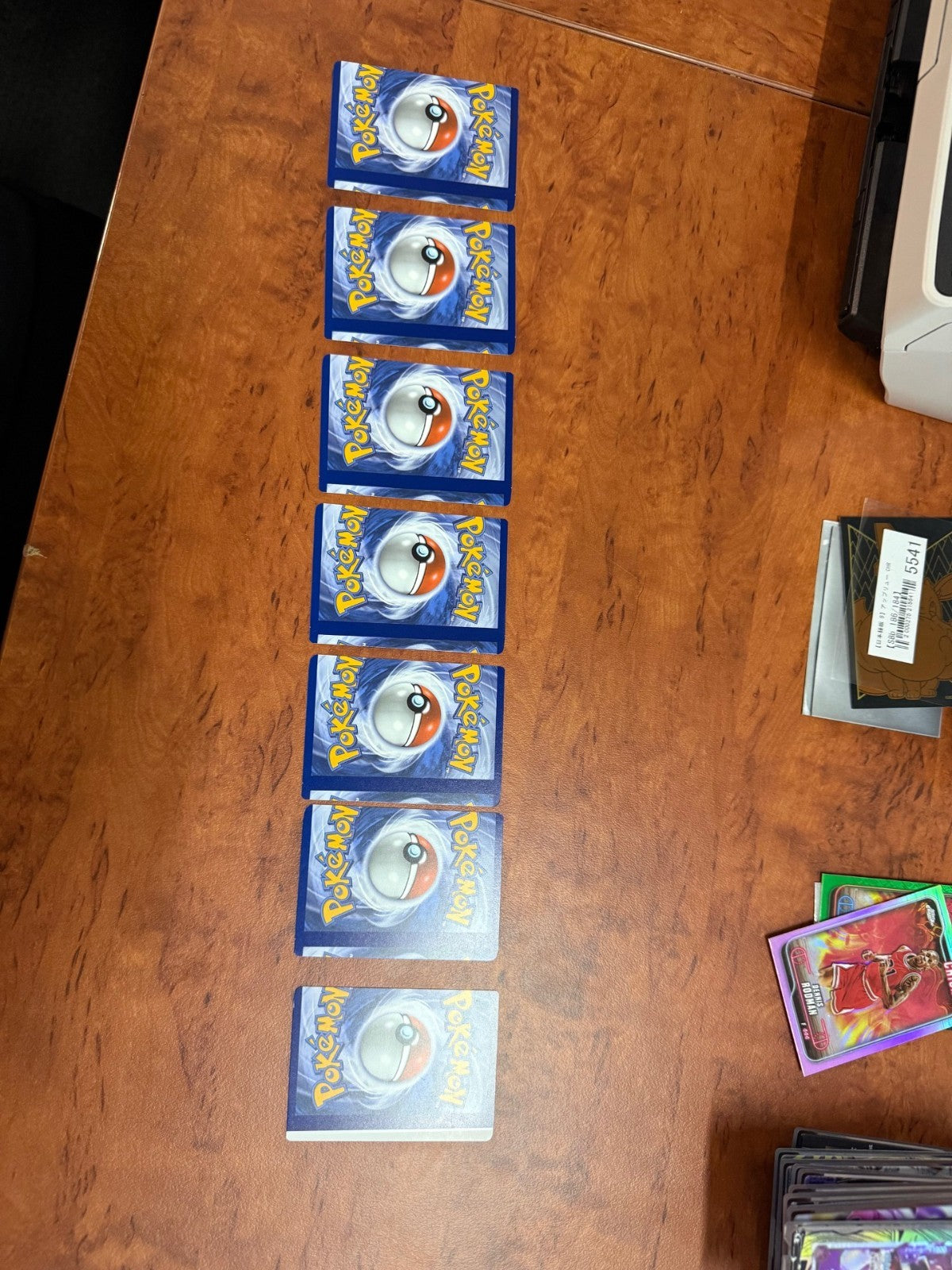 7x Sequential Pokémon Miscut Error Cards In A Row W/ Visible Alignment Dots1