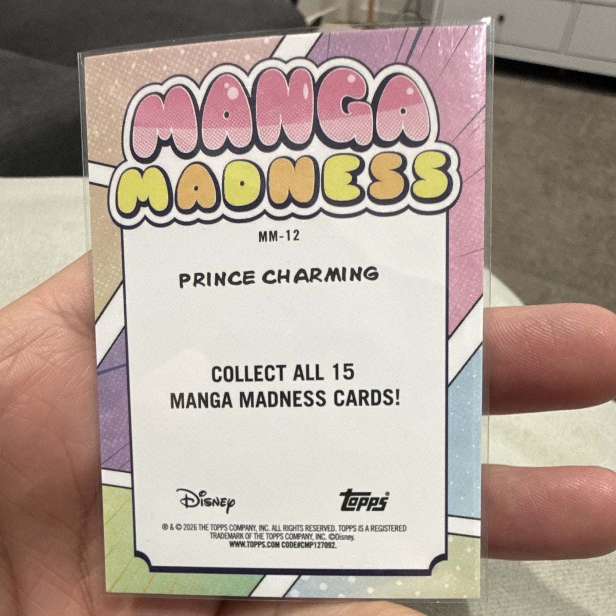 Topps Disney Manga Madness Insert Trading Card MM 12 Prince Charming 2026 EN1