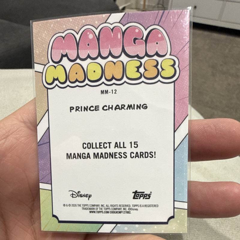 Topps Disney Manga Madness Insert Trading Card MM 12 Prince Charming 2026 EN1