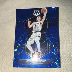 Panini 2023-24 Mosaic Christian Braun Blue Parallel #168 84/85 Denver Nuggets3