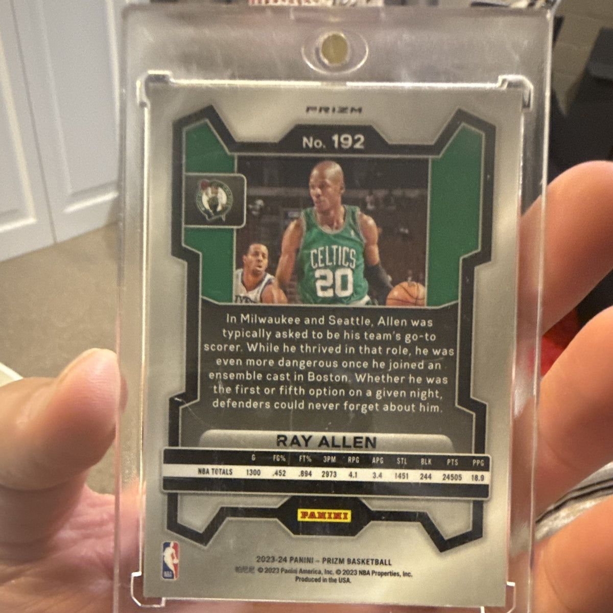 Panini Prizm 2023-24 Ray Allen Green Parallel #192 Boston Celtics2