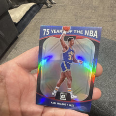 Panini Donruss Optic 2021 22 Karl Malone Utah Jazz Prizm 75 Years NBA #390