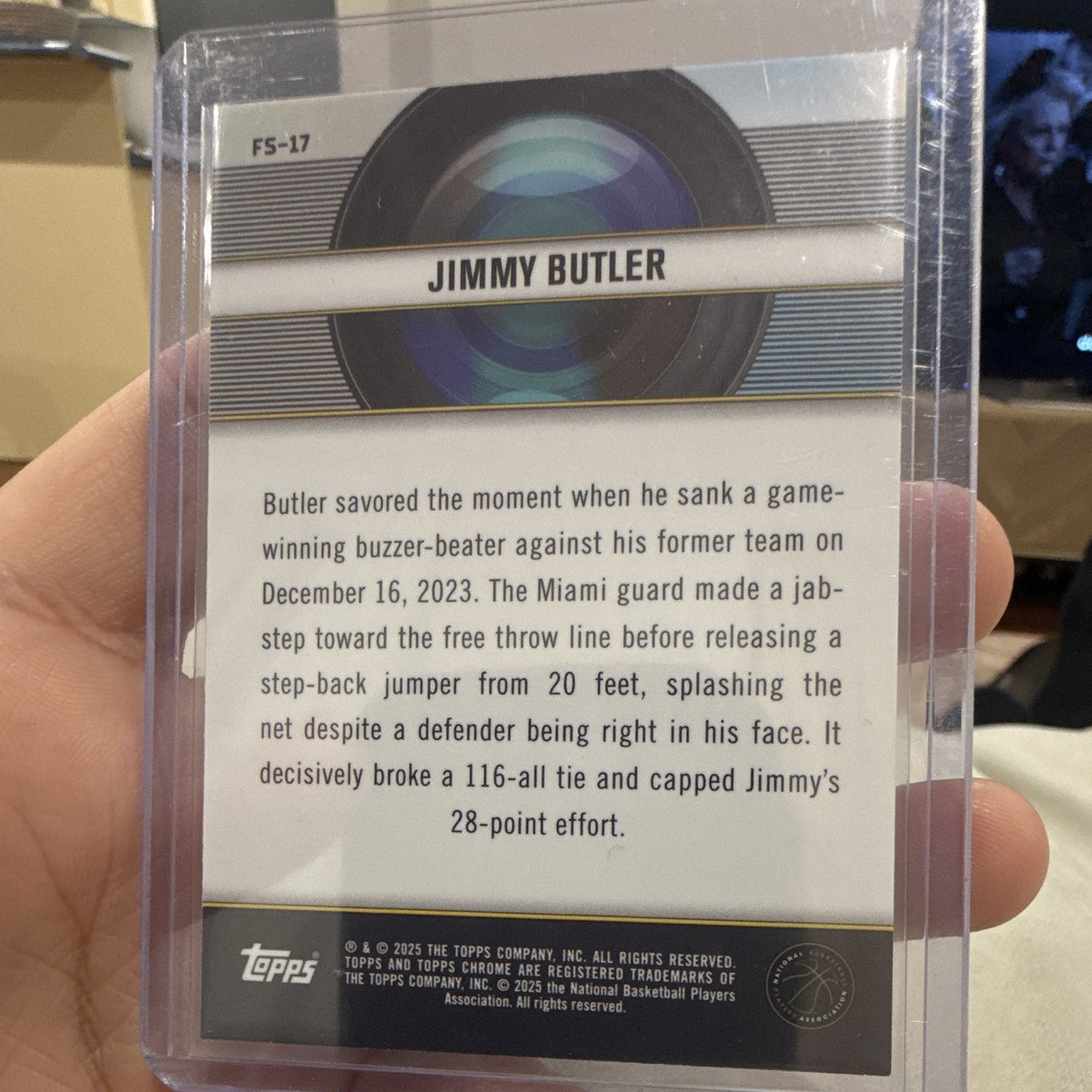 Topps Chrome Jimmy Butler Film Study Insert FS 17 Miami Heat NBA Basketball1