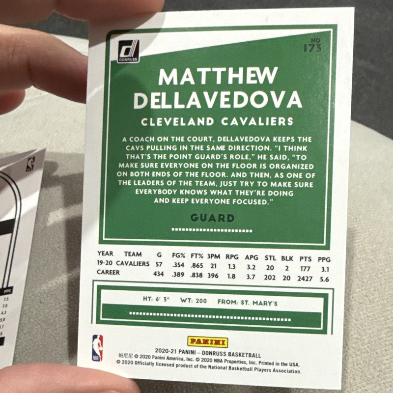Panini NBA Hoops & Donruss 2020-21 Dellavedova Cavaliers 2-Card Lot #81 #1731