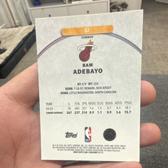 Topps Finest Base Set Bam Adebayo Miami Heat 52 NBA 24-25 Basketball1