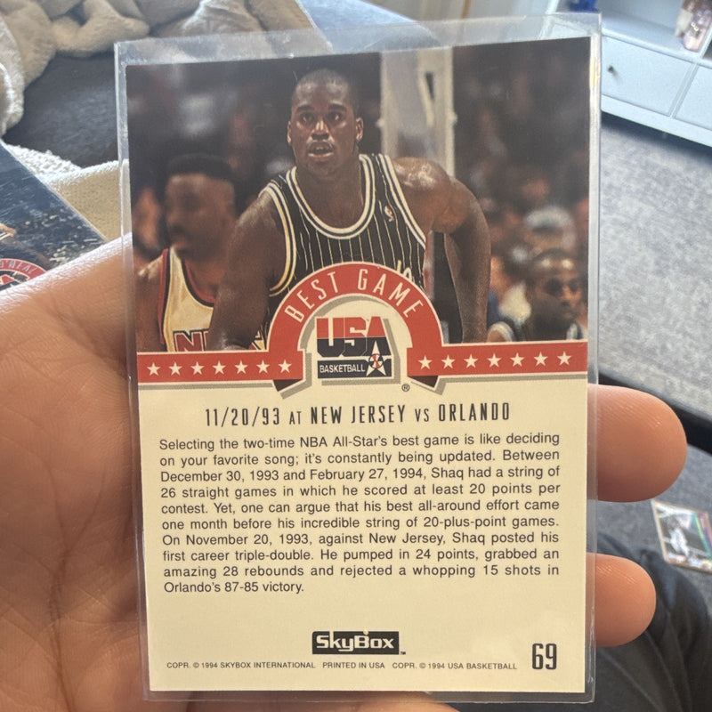 SkyBox 1994 USA Basketball Best Game Insert Shaquille O'Neal #691
