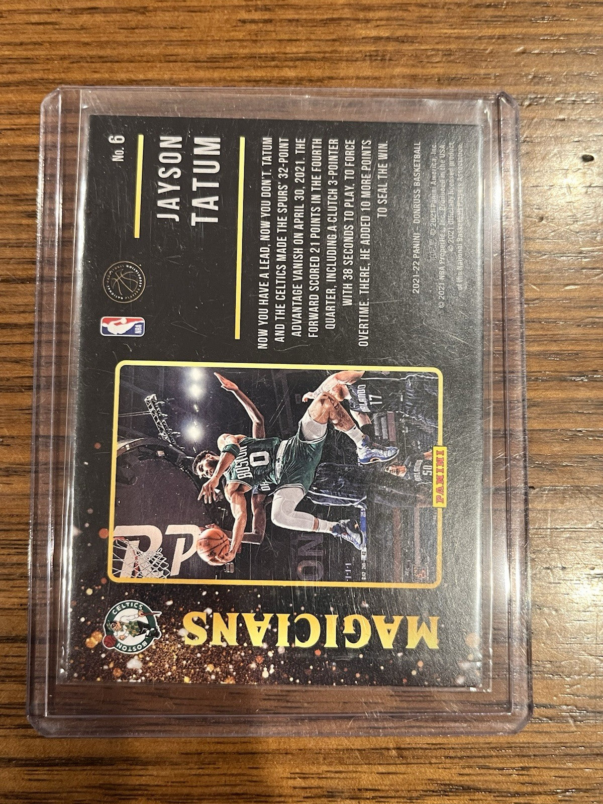 Panini Donruss Jayson Tatum Magicians Insert #6 2021 22 Boston Celtics2