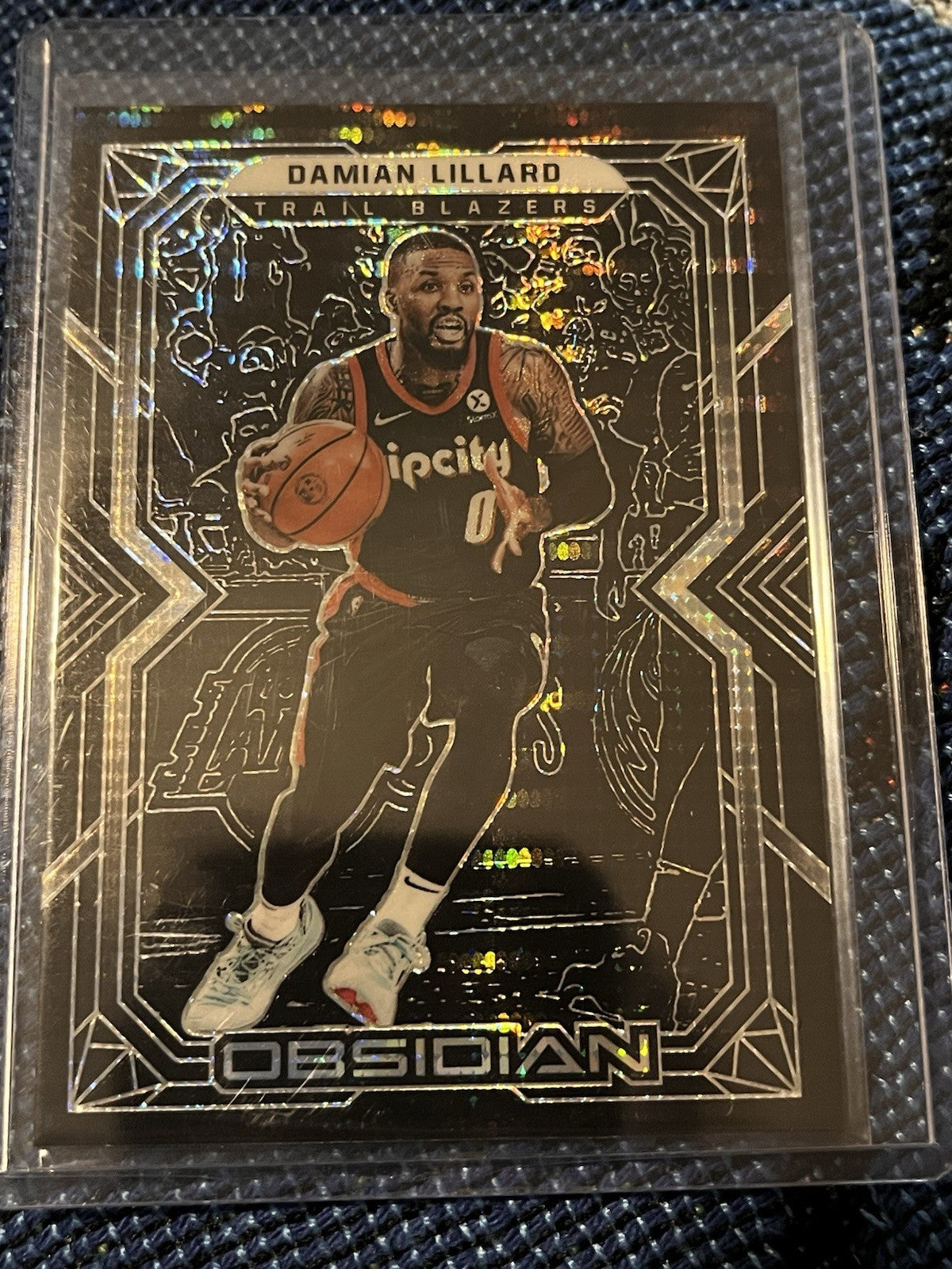 Damian Lillard Base Panini Obsidian Basketball 2021 22 #49 Trail Blazers1