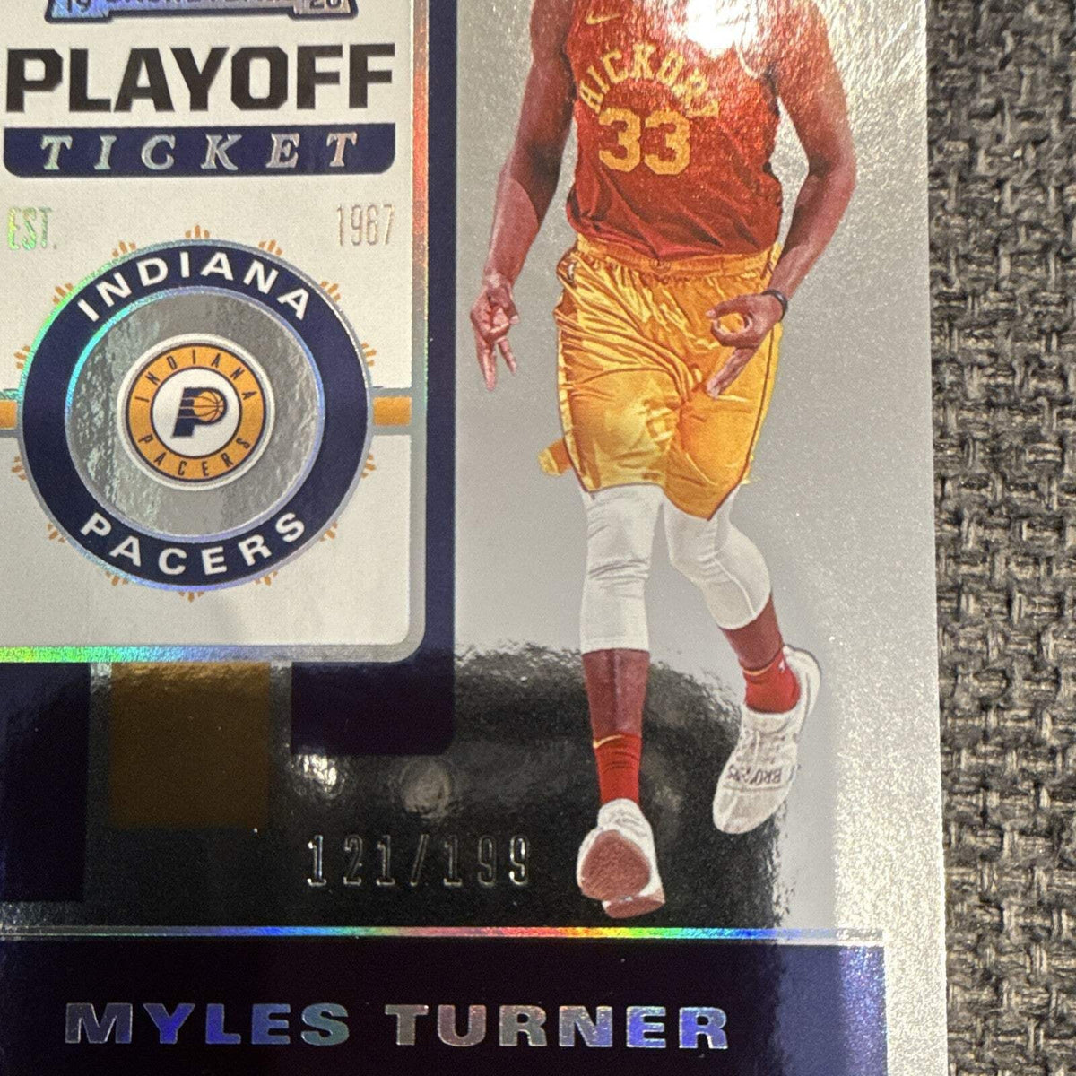 2019 20 Panini Contenders Myles Turner Playoff Ticket #84 Pacers 121/1991