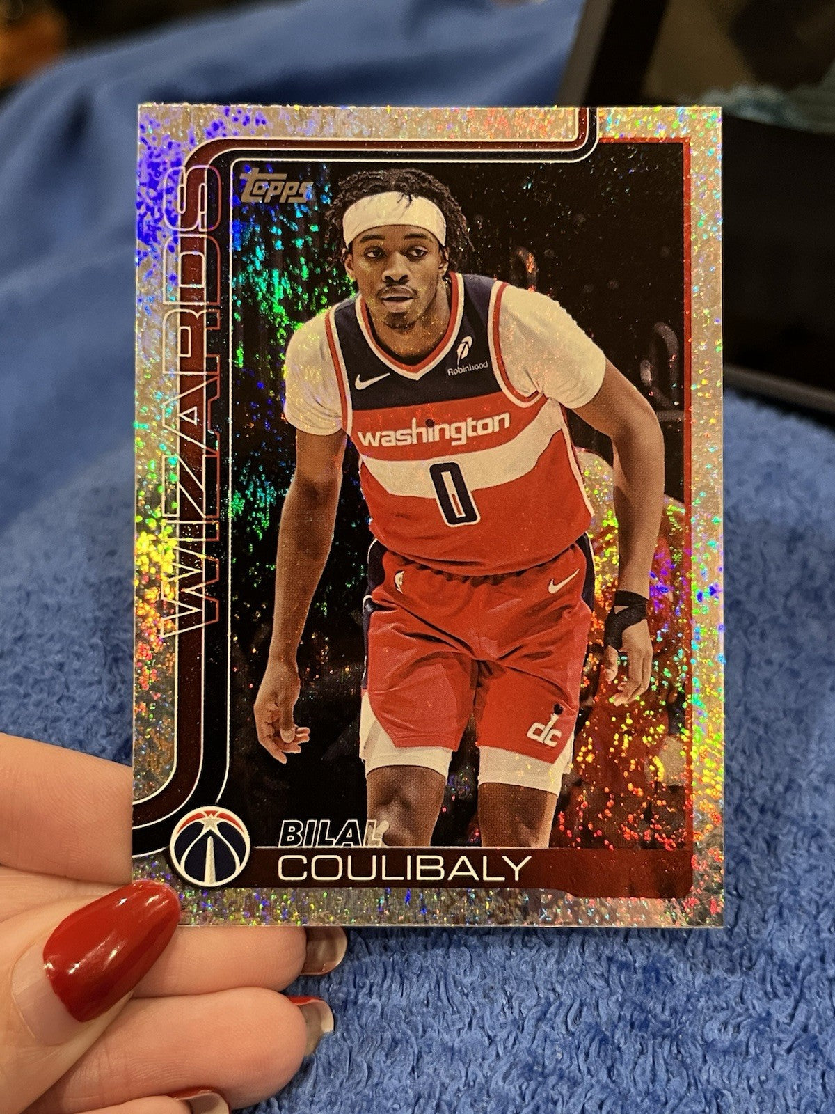 Topps Chrome Bilal Coulibaly Silver Washington Wizards 95 2024 250