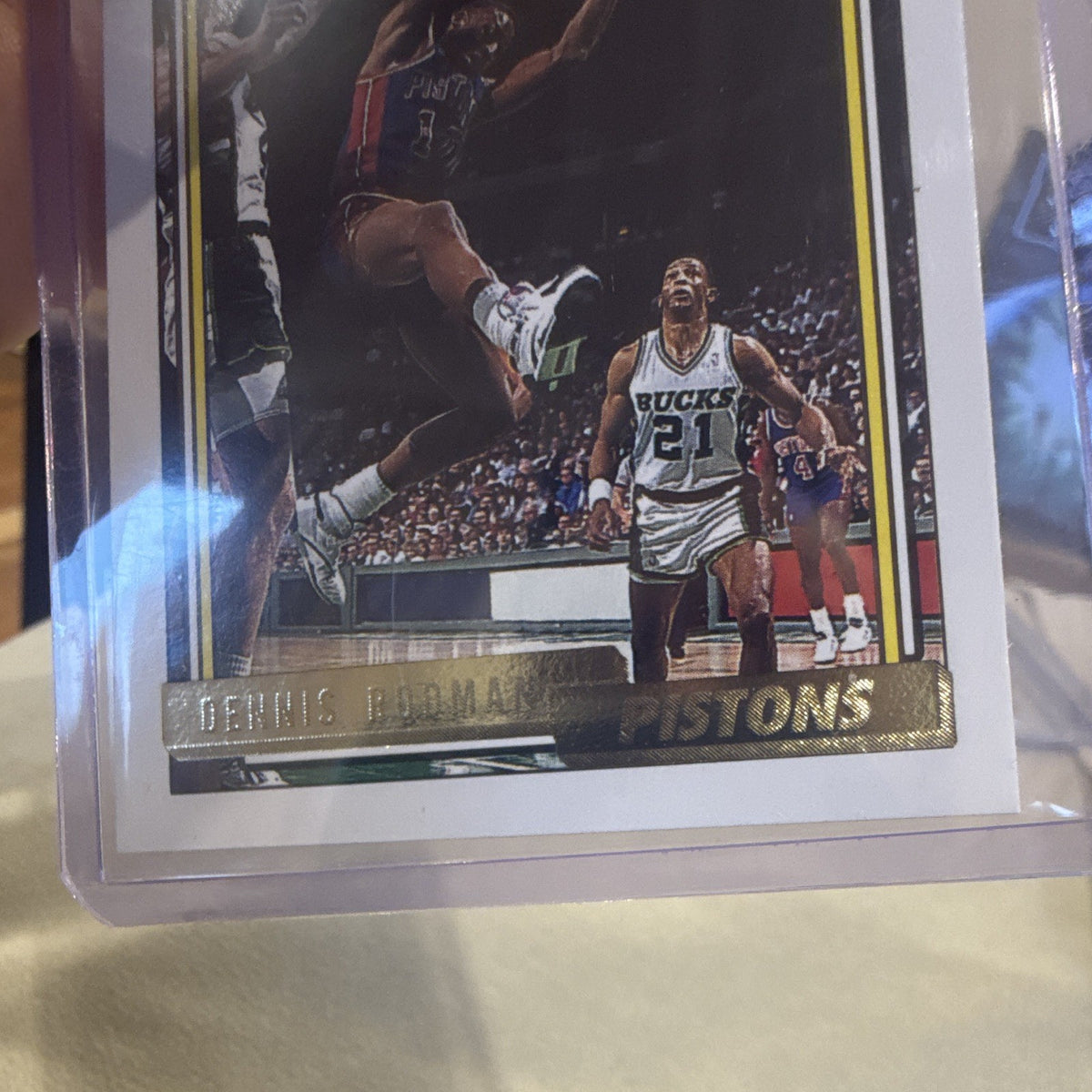 Topps Dennis Rodman Base Set 1992 Detroit Pistons NBA Card #1372