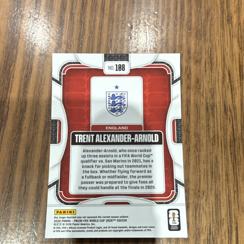 Panini Prizm FIFA World Cup 2026 Trent Alexander-Arnold Base 108 England1
