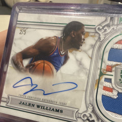 Topps Jalen Williams Royalty Regalia Relic Signatures Auto GU 2/5 RRS JWI4