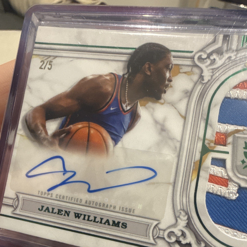 Topps Jalen Williams Royalty Regalia Relic Signatures Auto GU 2/5 RRS JWI4