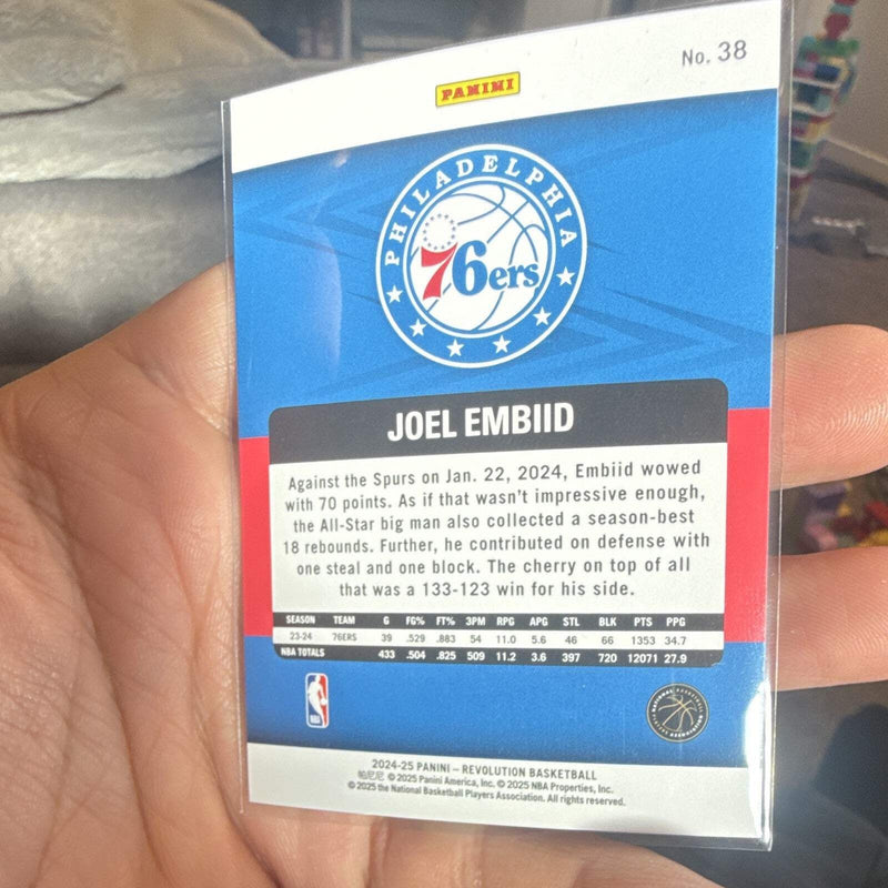 Panini 2024 25 Revolution Basketball Joel Embiid Philadelphia 76ers #38 Parallel1