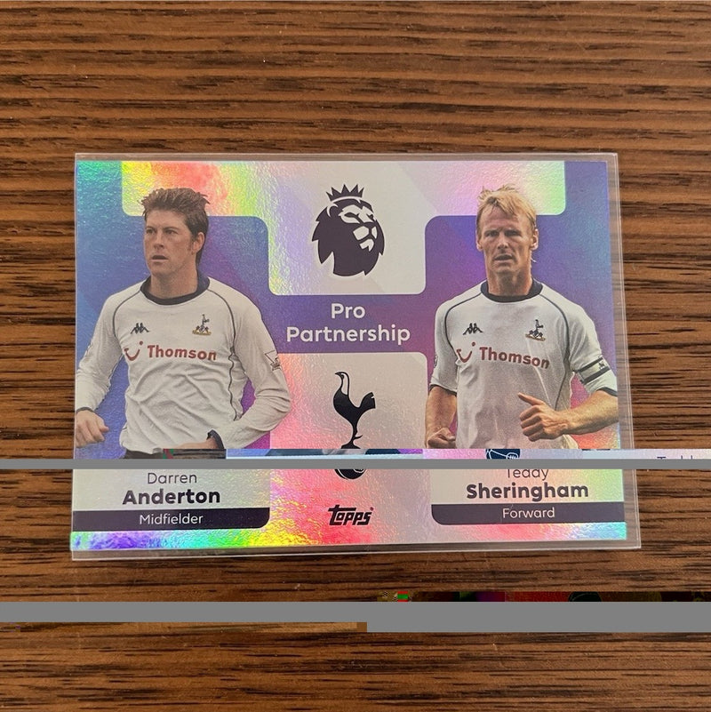 Topps Premier League Pro Partnership Insert Anderton Sheringham Tottenham 3770