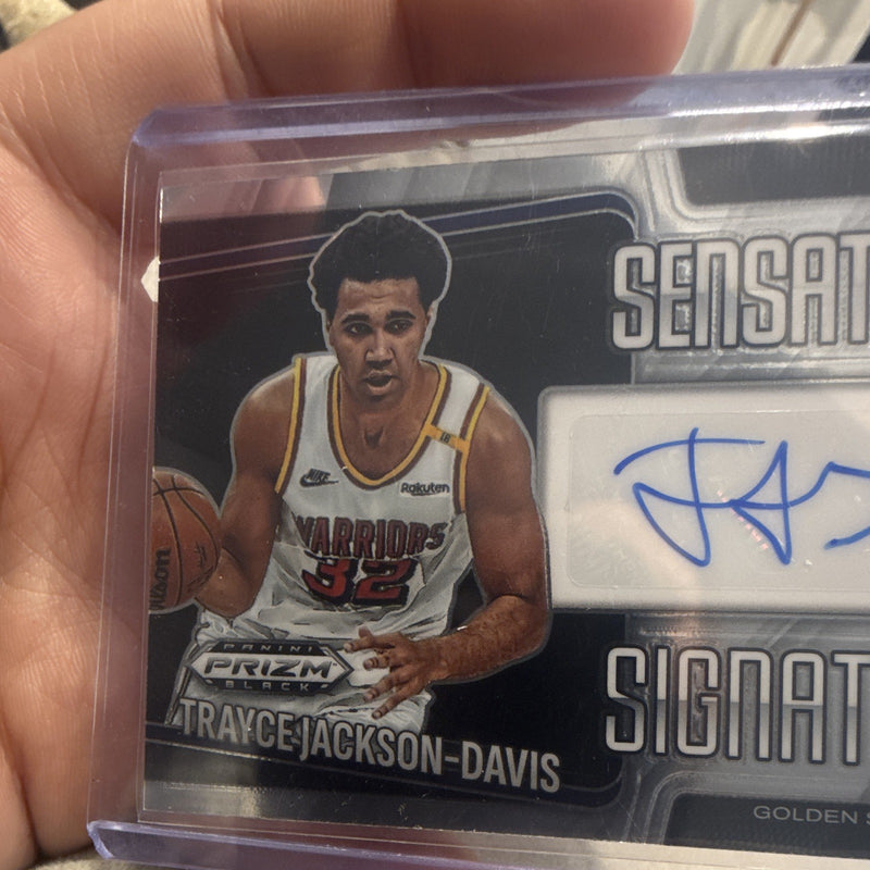 Panini Prizm Black 2024 25 Trayce Jackson Davis Warriors Auto SS TJD3