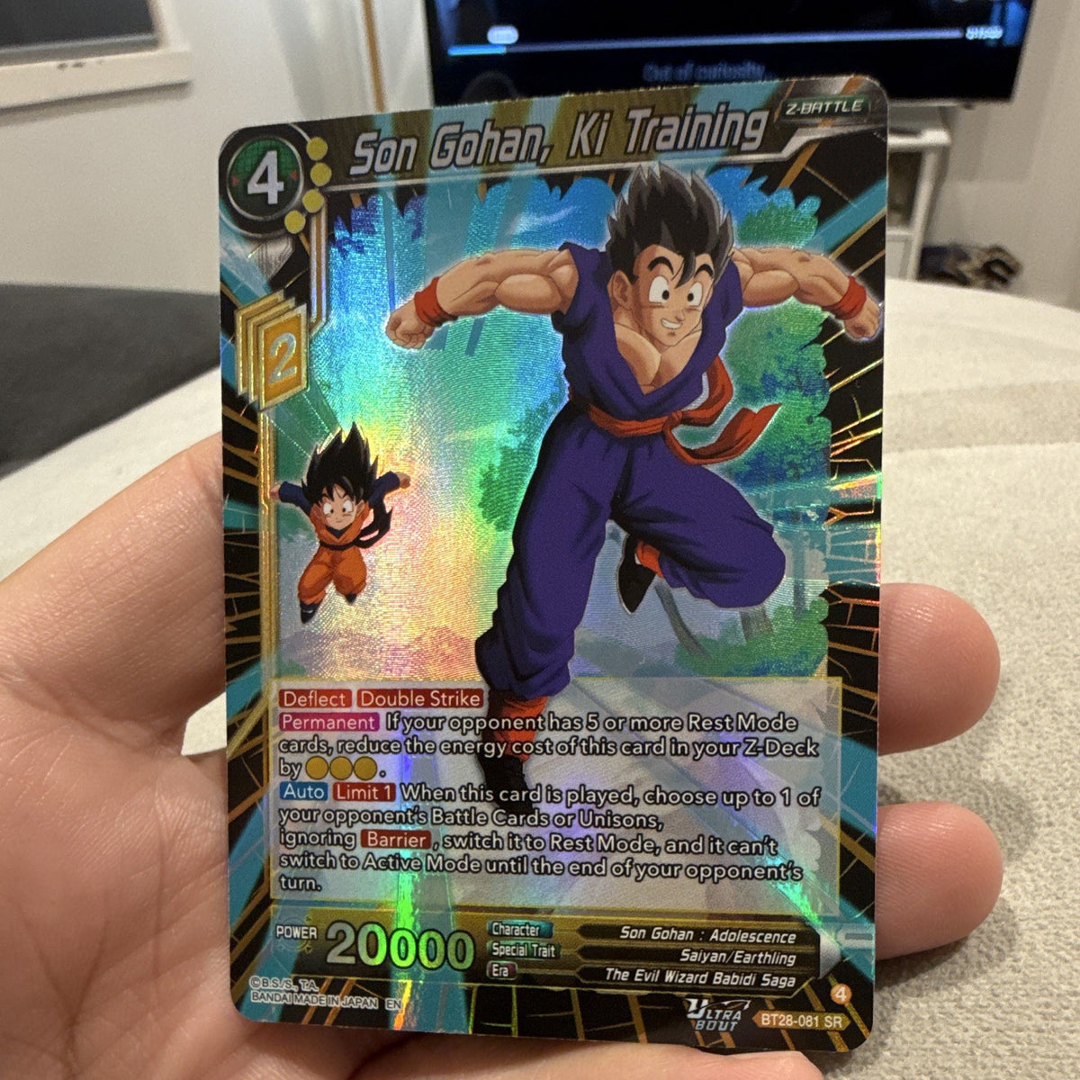Bandai Son Gohan, Ki Training BT28-081 SR Super Rare Foil Z-Battle0