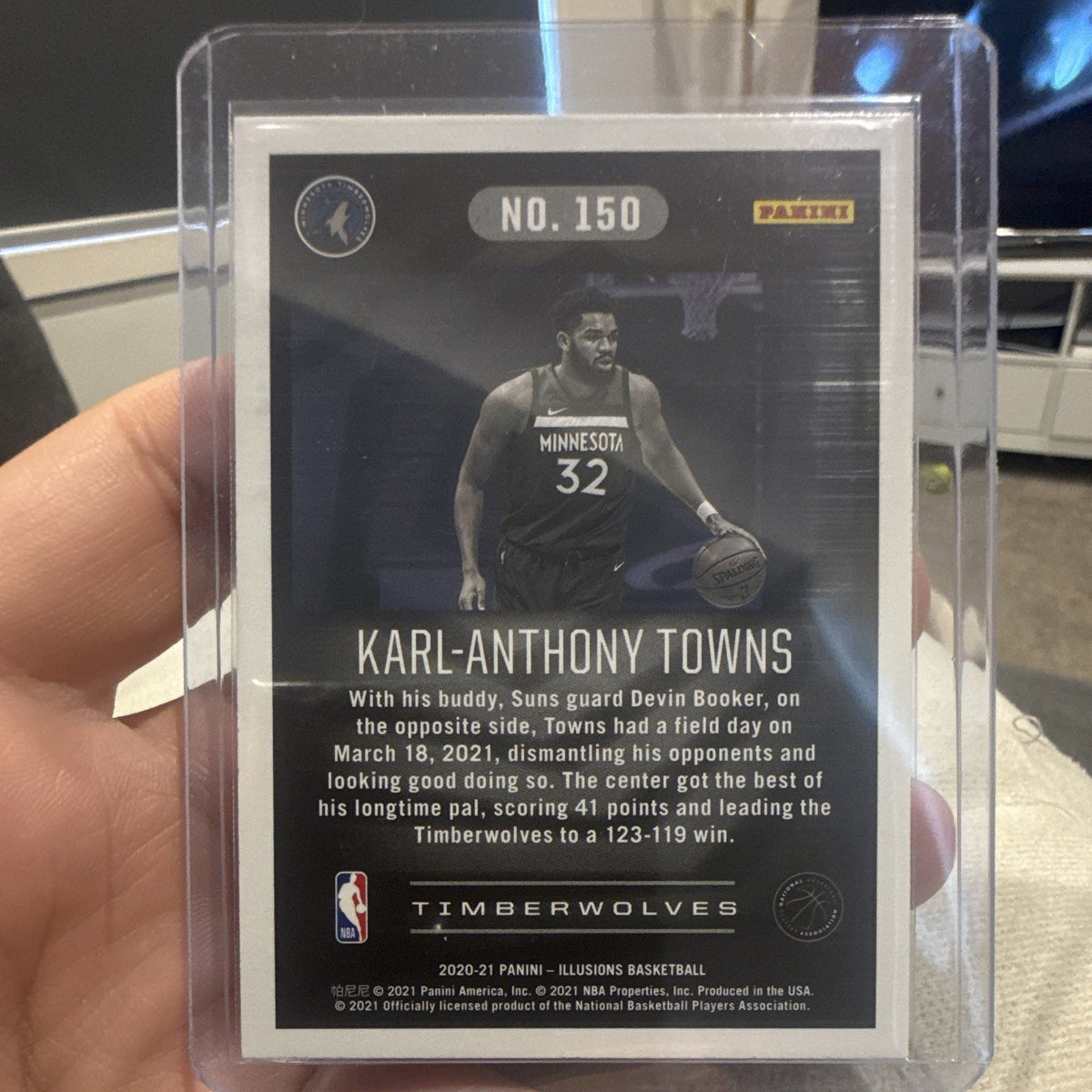 Panini Illusions 2020 21 Karl Anthony Towns Insert #150 Timberwolves NBA1