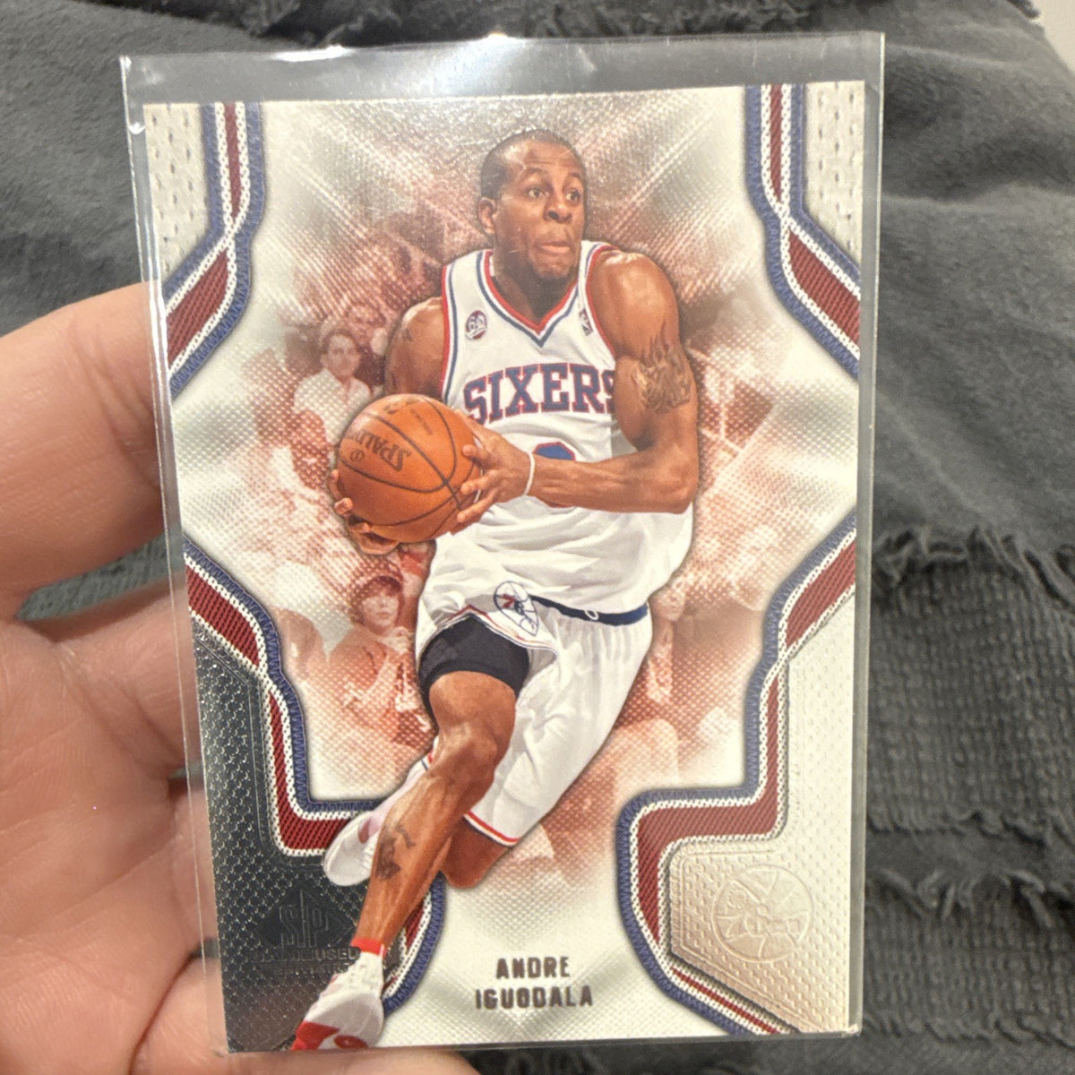 Upper Deck Andre Iguodala Base 2009 10 NBA SP Game Used #6 76ers0