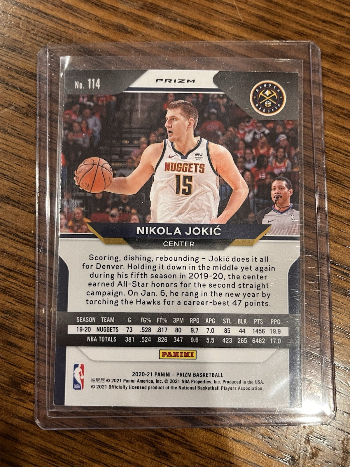 Panini Prizm 2020 21 Nikola Jokić Parallel/Variety Denver Nuggets #1142