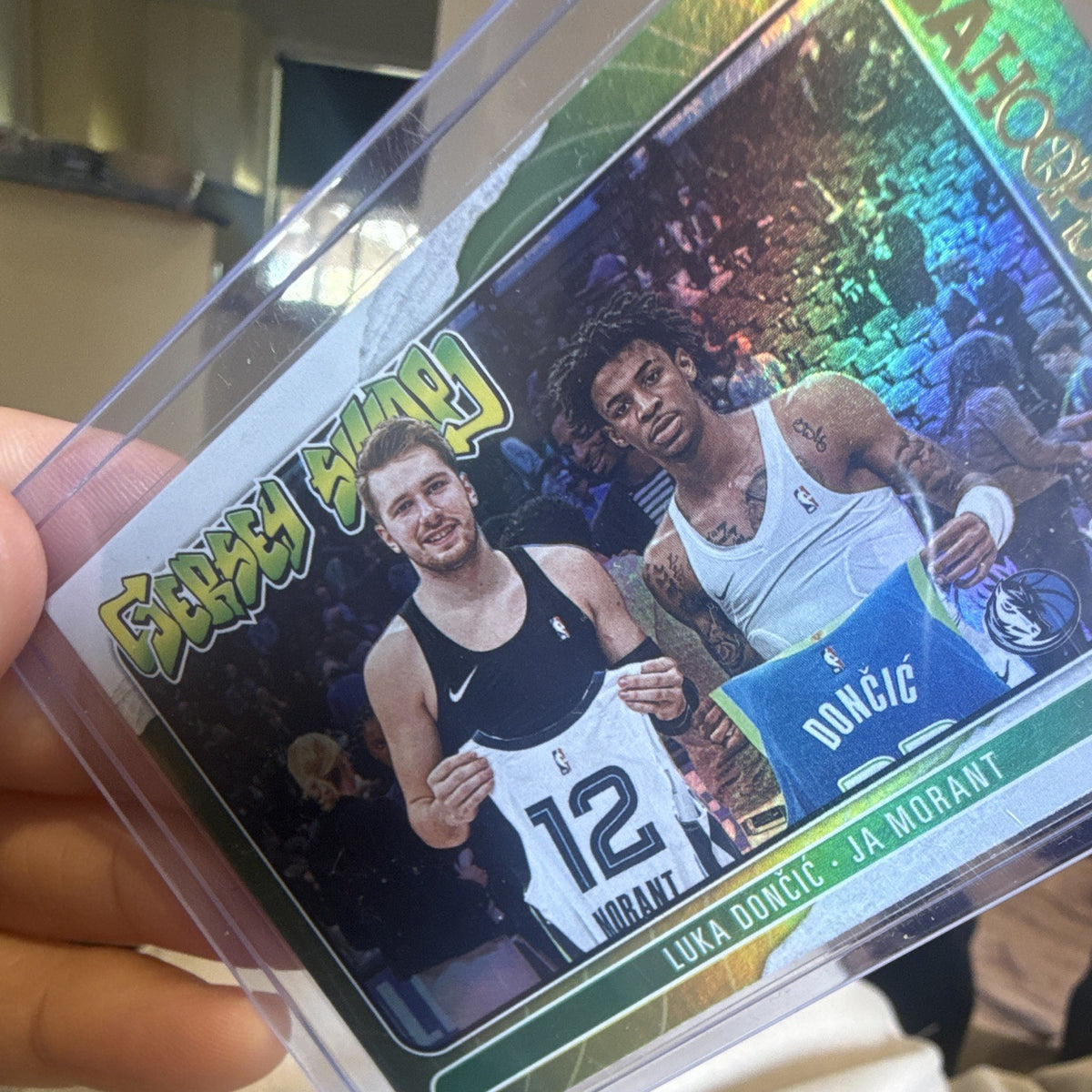 Panini 2020 21 NBA Hoops Jersey Swap Insert No. 7 Luka Doncic / Ja Morant2