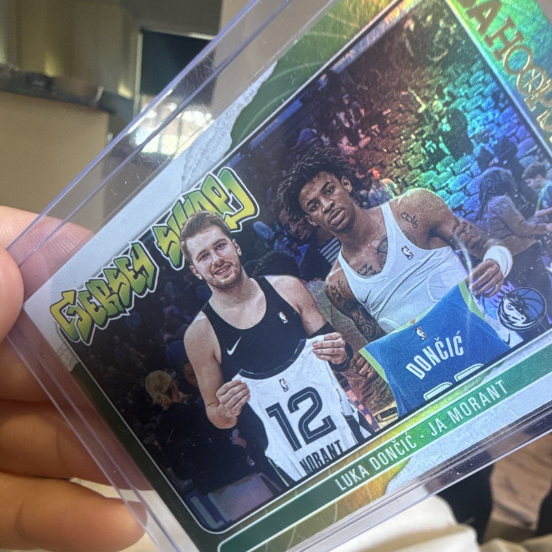 Panini 2020 21 NBA Hoops Jersey Swap Insert No. 7 Luka Doncic / Ja Morant2