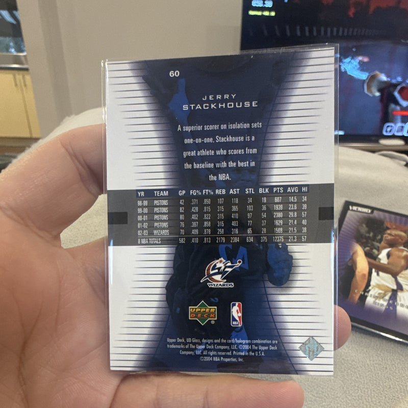 Upper Deck UD Glass Jerry Stackhouse Washington Wizards #60 2004 Base Set1