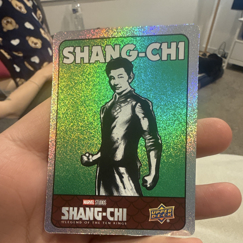 Upper Deck Marvel (MCU) Spectromatic Stickers Shang Chi Green Parallel SS 290