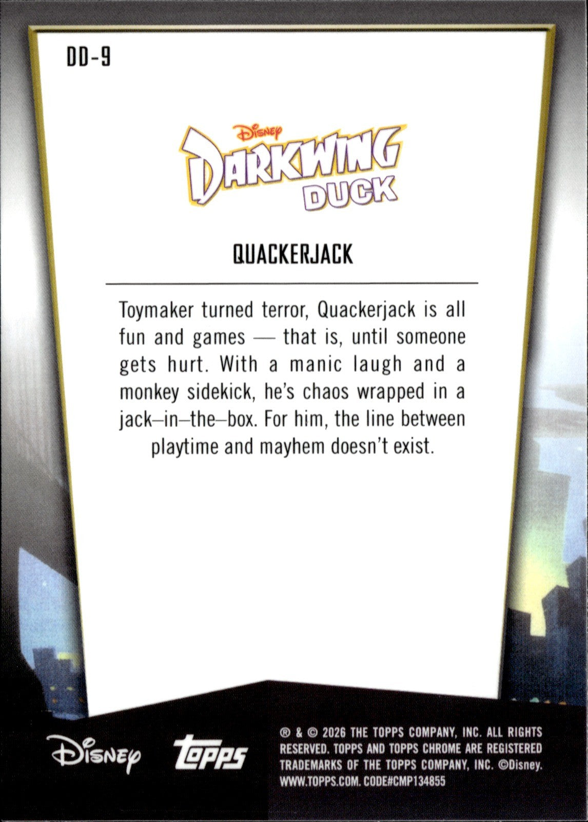 Quackerjack Base Topps Chrome Disney   Darkwing Duck 35th Anniversary DD 9 NM1