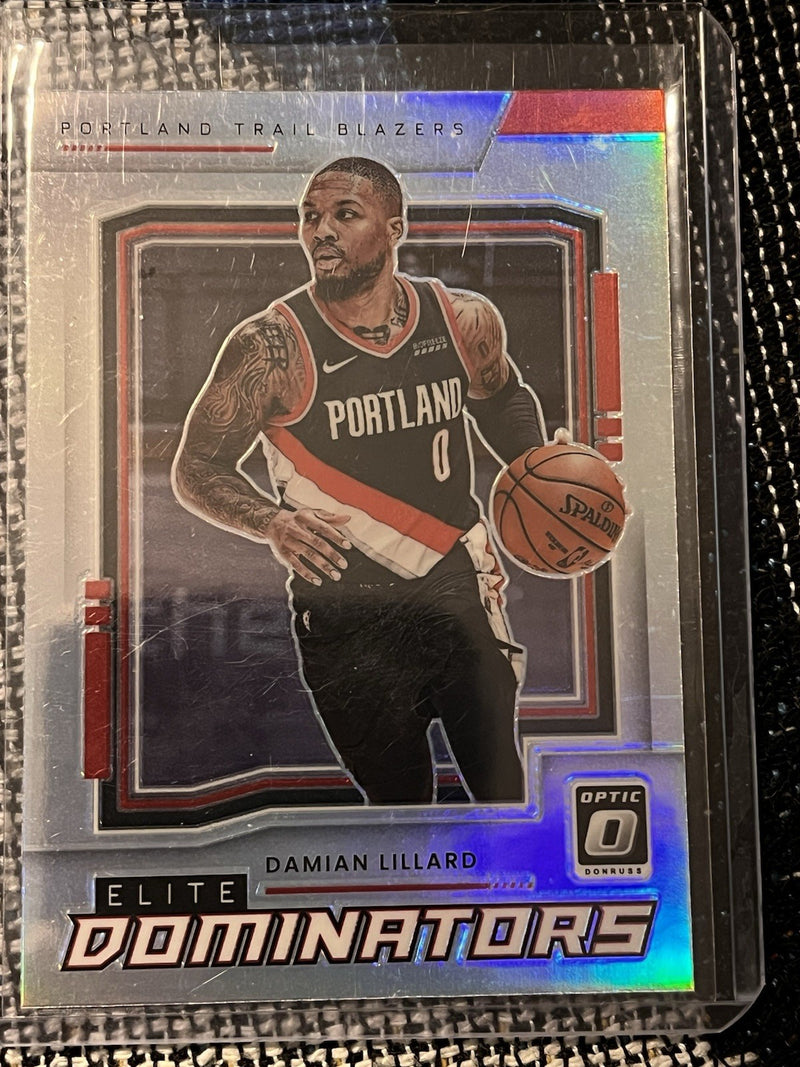 Panini Damian Lillard Elite Dominators Prizm Donruss Optic 2021 22 No. 91