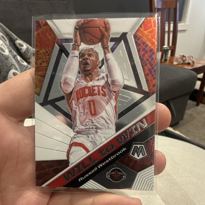 Panini 2019 20 Mosaic Will to Win No. 10 Russell Westbrook Rockets Insert0