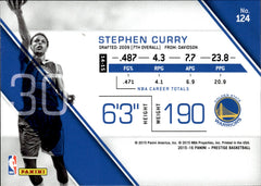 Stephen Curry Base Panini Prestige 124 NM1