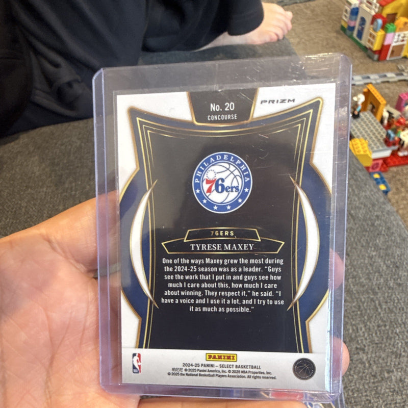 Panini Select 2024-25 Tyrese Maxey 76ers 2-Card Lot #20 Concourse #1561