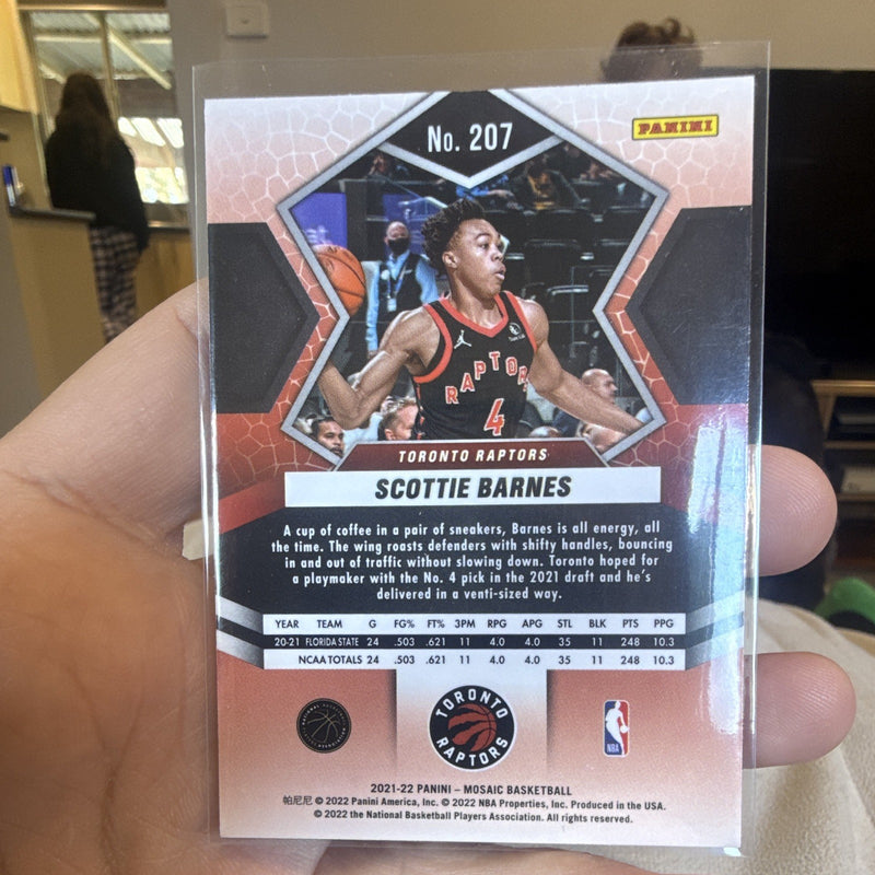 Panini 2021 22 Mosaic Basketball Scottie Barnes Rookie 207 Toronto Raptors1