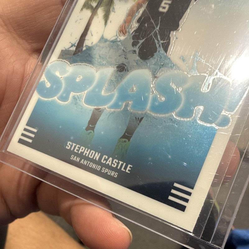 Panini 2024 25 Donruss Optic Stephon Castle Splash! #14 RC Spurs Insert3