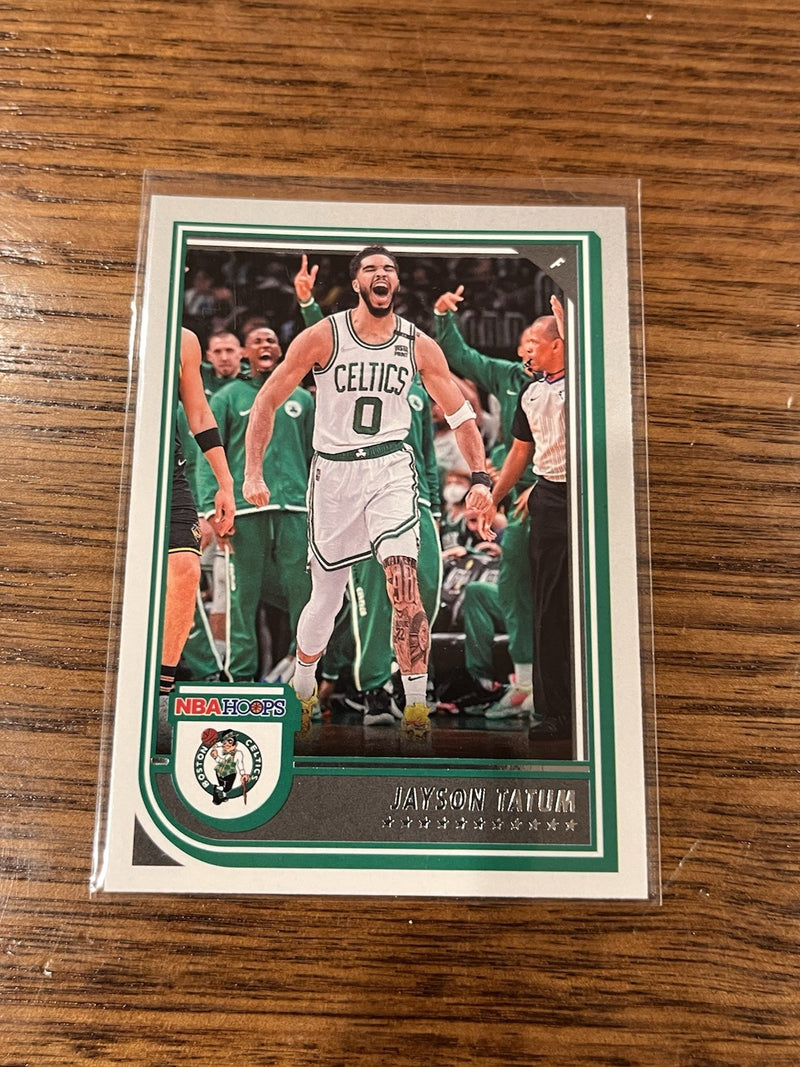 Jayson Tatum Base 2022 23 Panini Hoops Basketball No. 1 Boston Celtics0