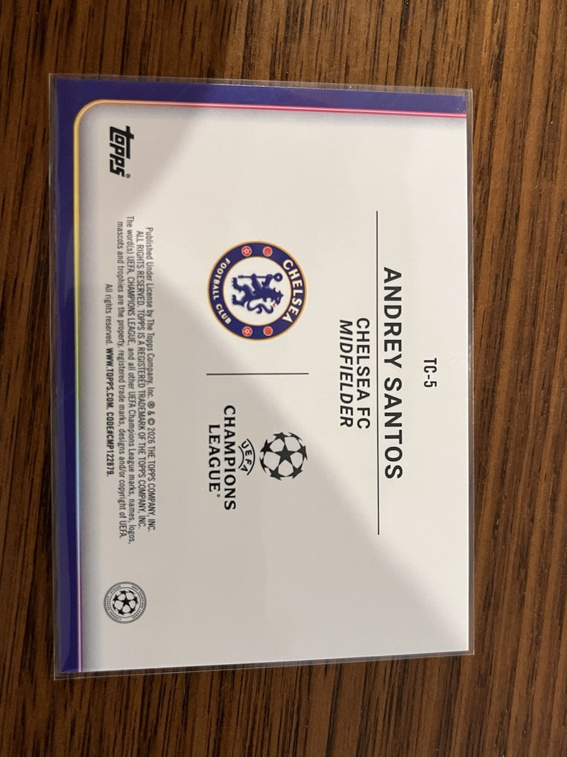Andrey Santos Trophy Chasers TC 5 Topps UEFA Champions League Chelsea FC 20232