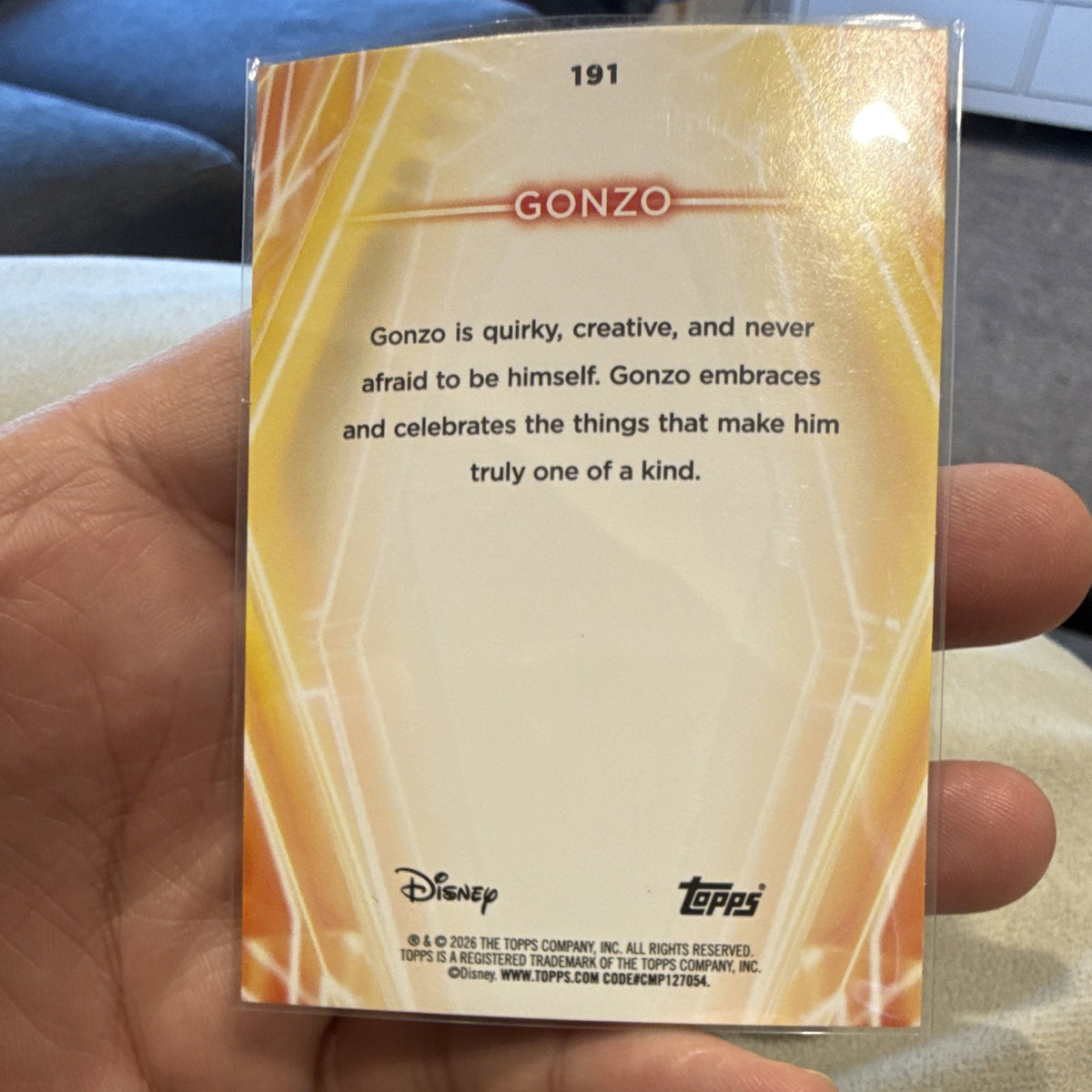 Topps Disney 100 Gonzo #191 Non Sport Trading Card Parallel/Variety English1