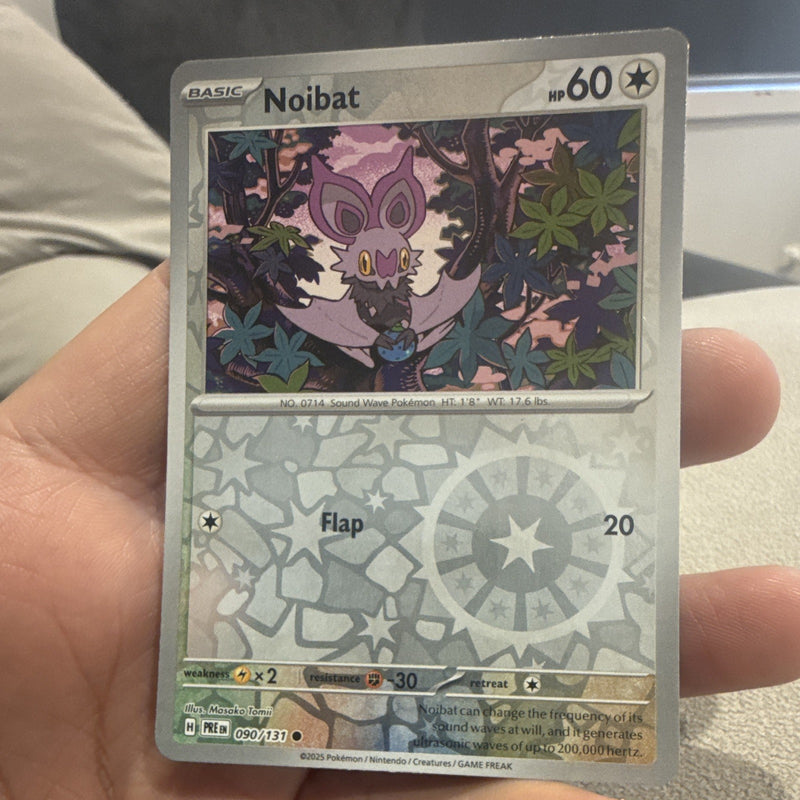 Noibat Reverse Holo Common Prismatic Evolutions 090/131 Pokémon TCG Card0
