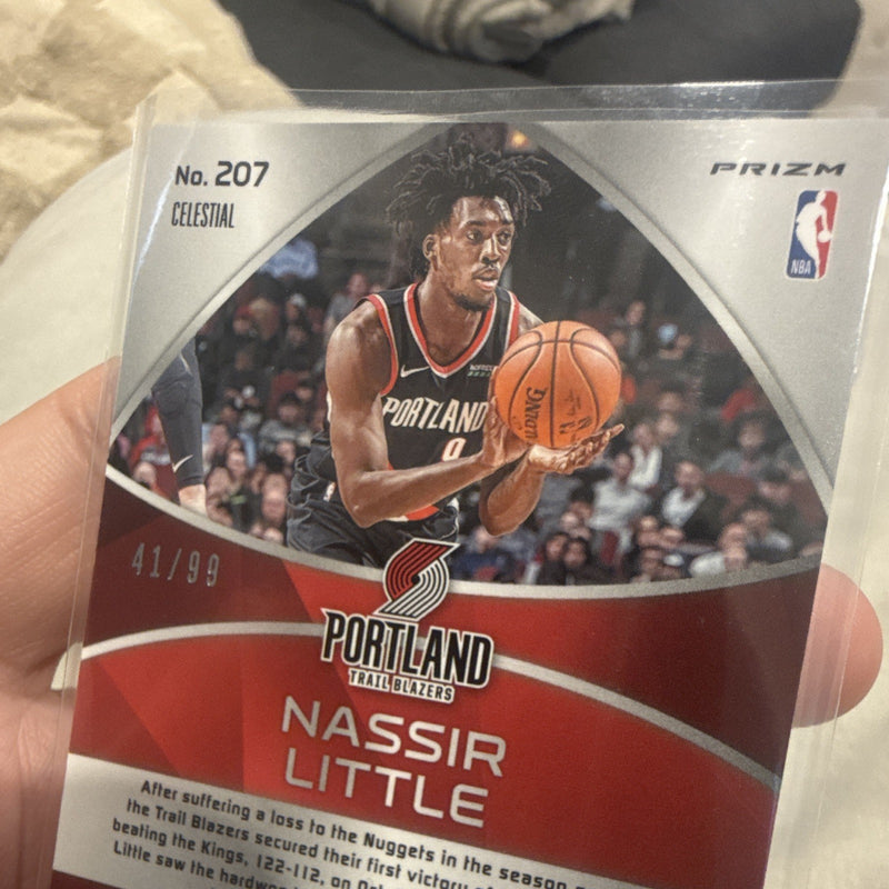 Panini Spectra 2019 20 Nassir Little RC Auto Patch Prizm Celestial #207 41/995