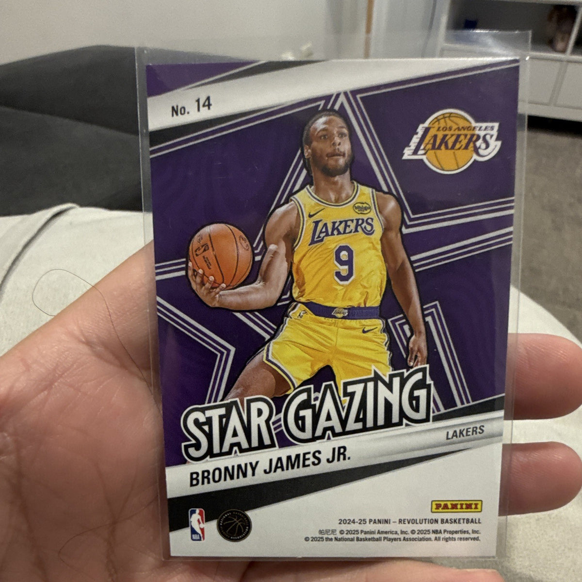 Panini 2024 25 Revolution Star Gazing No. 14 Bronny James Jr. RC Insert Lakers1