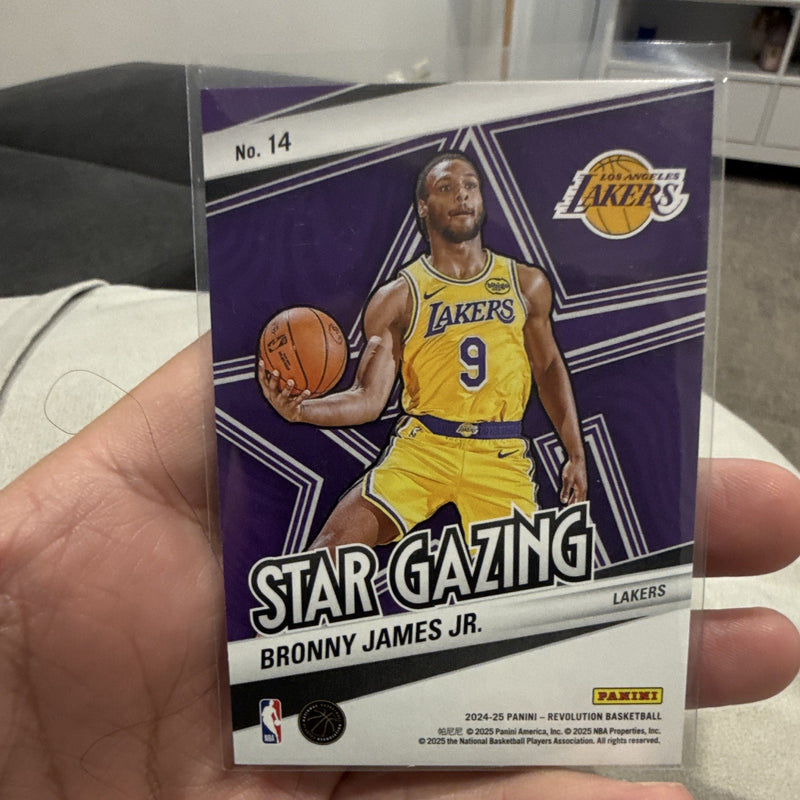Panini 2024 25 Revolution Star Gazing No. 14 Bronny James Jr. RC Insert Lakers1