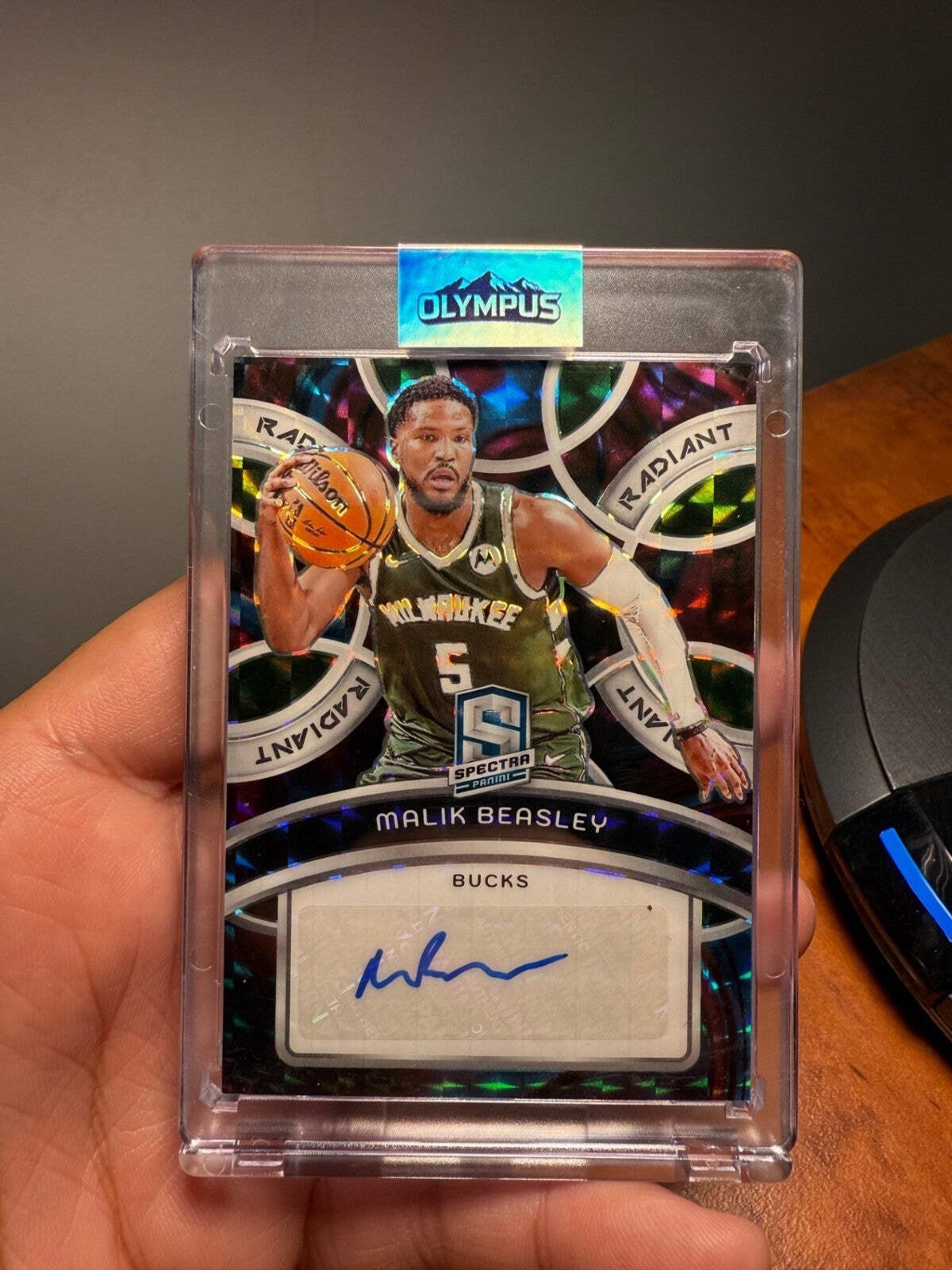 2023 24 Spectra MALIK BEASLEY Radiant Signatures Auto Base 06/752