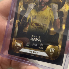 Topps Match Attax David Raya 100 Club Insert Arsenal FC 280 Soccer Card3