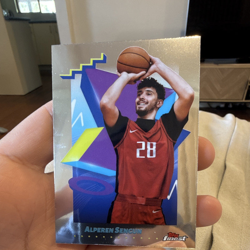 Alperen Sengun Insert Topps Finest 126 Houston Rockets 2023 24 NBA Card0