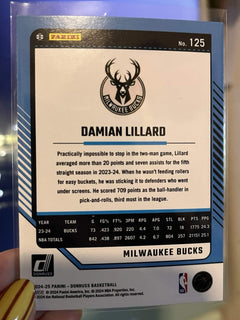 Panini Donruss 2024 25 Damian Lillard Milwaukee Bucks #125 Parallel2