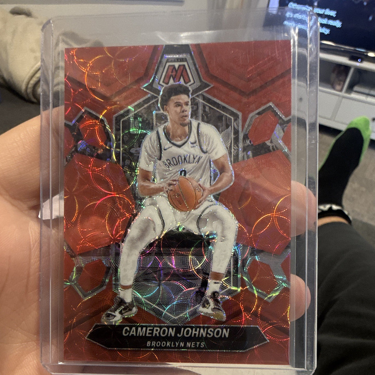 Panini Mosaic Cameron Johnson Brooklyn Nets #188 Red Prizm 25/75 2023 240